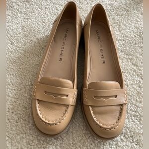 Marc Fisher tan penny loafer